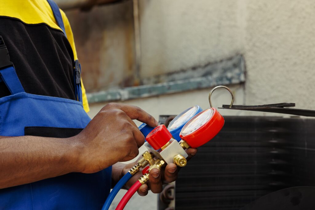 close up hvac system manometers (1)