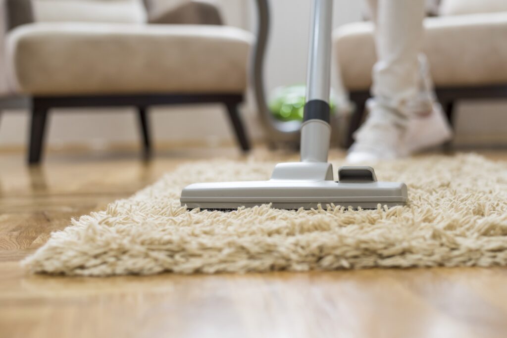 closeup of a vacuum cleaner at a living room